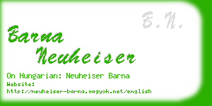 barna neuheiser business card